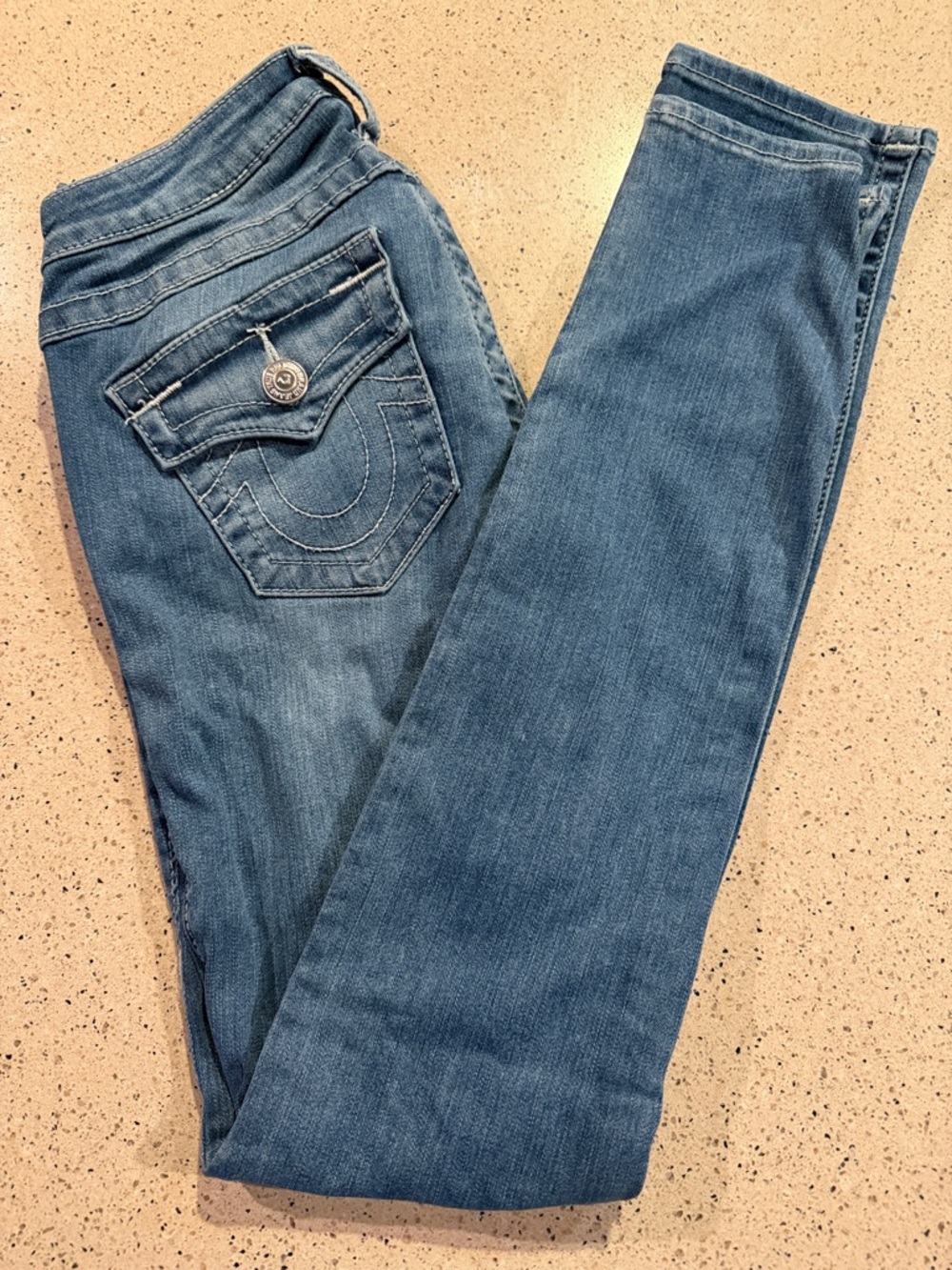 True Religion Women's Skinny Jeans in Medium Blue Wash